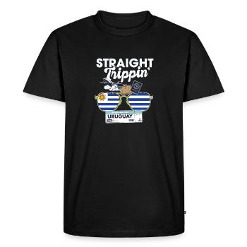Straight Trippin' Uruguay Vacation Tour Travel - T-shirt Premium bio Homme - noir - Devant - Nico (187cm)