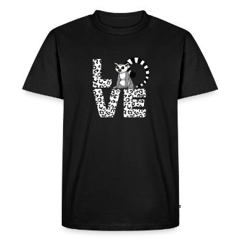 Lemur Catta Ring-tailed lemur - Men's Premium Organic T-Shirt - black - Front - Nico (187cm)