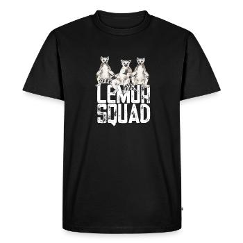 Lemur Catta Ring-tailed lemur - Men's Premium Organic T-Shirt - black - Front - Nico (187cm)