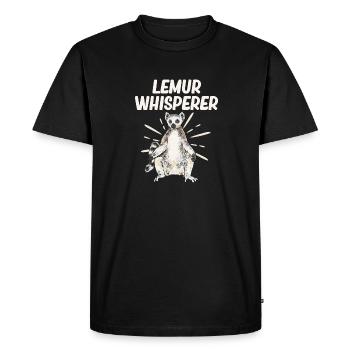Lemur Catta Ring-tailed lemur - Men's Premium Organic T-Shirt - black - Front - Nico (187cm)