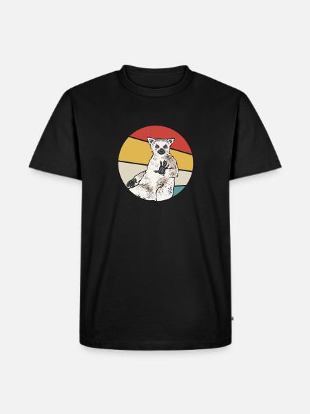 Lemur Catta Ring-tailed lemur - Men's Premium Organic T-Shirt - black