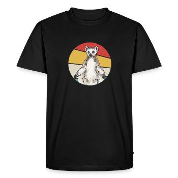 Lemur Catta Ring-tailed lemur - Men's Premium Organic T-Shirt - black - Front - Nico (187cm)