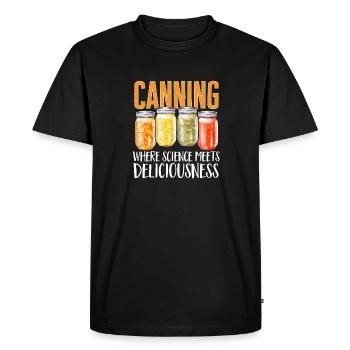 Canning, canning, canning, preserving food - Men's Premium Organic T-Shirt - black - Front - Nico (187cm)
