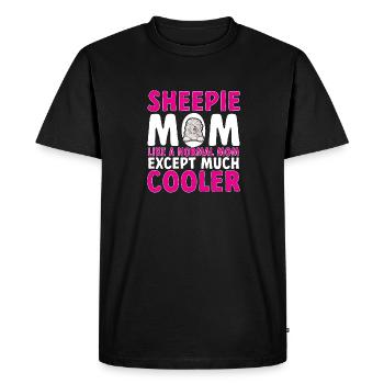 Vieux chien de berger anglais Sheepie Bobtail - T-shirt Premium bio Homme - noir - Devant - Nico (187cm)