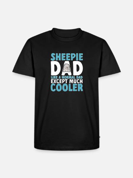 Old English Sheepdog Sheepie Bobtail - Men's Premium Organic T-Shirt - black
