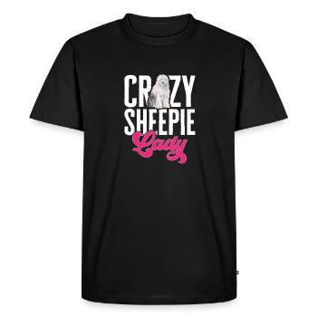 Vieux chien de berger anglais Sheepie Bobtail - T-shirt Premium bio Homme - noir - Devant - Nico (187cm)