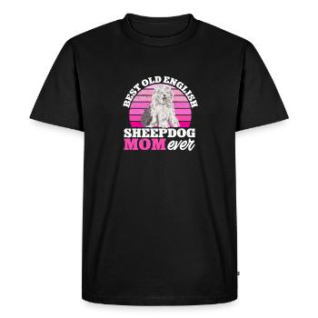 Old English Sheepdog Sheepie Bobtail - Men's Premium Organic T-Shirt - black - Front - Nico (187cm)
