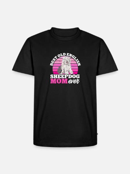 Old English Sheepdog Sheepie Bobtail - Men's Premium Organic T-Shirt - black
