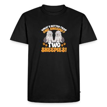 Old English Sheepdog Sheepie Bobtail - Men's Premium Organic T-Shirt - black - Front - Nico (187cm)
