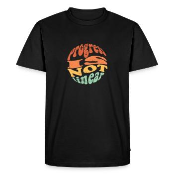 ABA Therapist Progress Is Not Linear Para Teacher - Men's Premium Organic T-Shirt - black - Front - Nico (187cm)