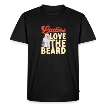 Old English Sheepdog Sheepie Bobtail - Men's Premium Organic T-Shirt - black - Front - Nico (187cm)