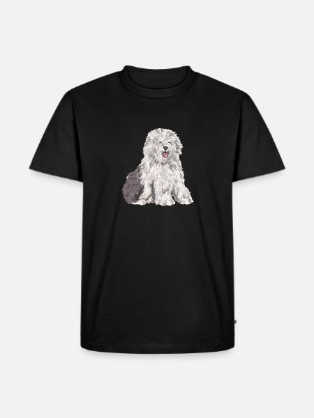 Old English Sheepdog Sheepie Bobtail - Men's Premium Organic T-Shirt - black