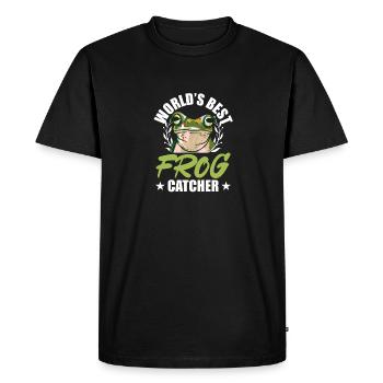 Crapaud amphibien Herpétologiste Mignon mondes Meilleure grenouille - T-shirt Premium bio Homme - noir - Devant - Nico (187cm)