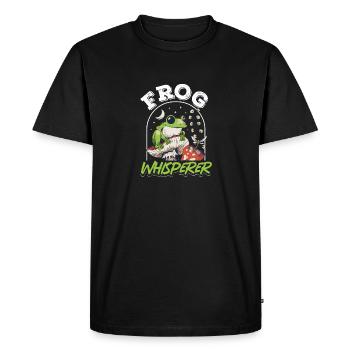 Crapaud Herpétologiste Mignon Grenouille Whisperer Amphibien - T-shirt Premium bio Homme - noir - Devant - Nico (187cm)