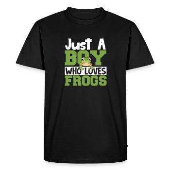 Herpétologiste Crapaud Hommes Amphibien Juste Un garçon qui Lo - T-shirt Premium bio Homme - noir - Devant - Nico (187cm)
