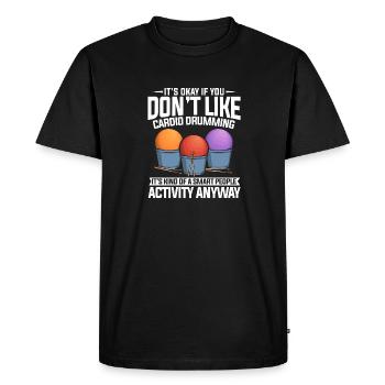 Cardio Drumming Gym Cours de fitness Entraînement - T-shirt Premium bio Homme - noir - Devant - Nico (187cm)