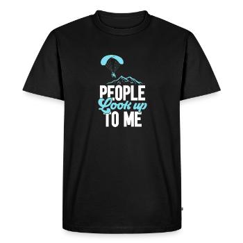 Paramotor Motorized paraglider - Men's Premium Organic T-Shirt - black - Front - Nico (187cm)