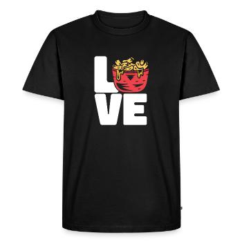 Macaroni Cheese Lover Mac And Cheese - T-shirt Premium bio Homme - noir - Devant - Nico (187cm)