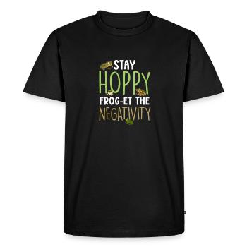 Herpétologiste Crapaud Amphibien Séjour Hoppy Frog The N - T-shirt Premium bio Homme - noir - Devant - Nico (187cm)