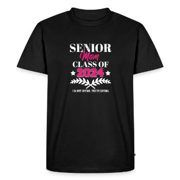 Classe de maman aînée de 2024 Proud Mother Graduation - T-shirt Premium bio Homme - noir - Devant - Nico (187cm)