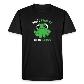 Herpétologiste Crapaud Mignon Don’t Frog To Be Hoppy Amp - T-shirt Premium bio Homme - noir - Devant - Nico (187cm)