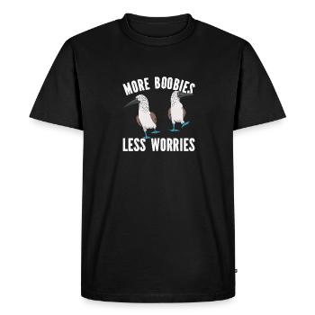 Fou à pieds bleus Oiseau de mer fou à pieds bleus - T-shirt Premium bio Homme - noir - Devant - Nico (187cm)