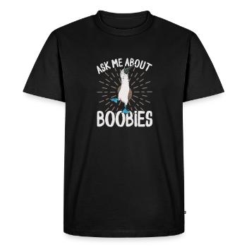 Fou à pieds bleus Oiseau de mer fou à pieds bleus - T-shirt Premium bio Homme - noir - Devant - Nico (187cm)
