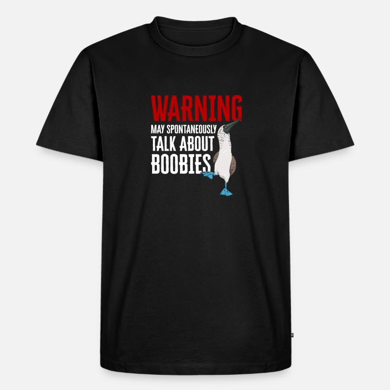 Blaufußtölpel Blue-footed Booby Seevogel - Männer Premium Bio T-Shirt - Schwarz
