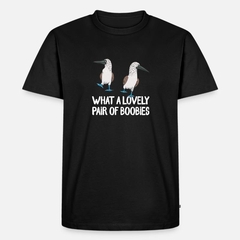Blaufußtölpel Blue-footed Booby Seevogel - Männer Premium Bio T-Shirt - Schwarz
