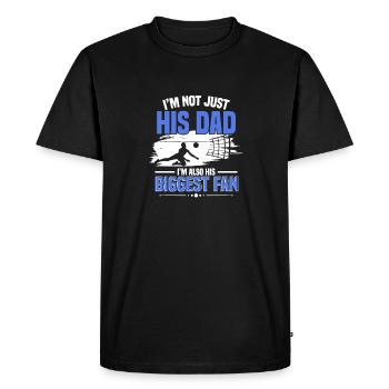 Volleyball Father I'm His Dad I'm Also His Biggest - Men's Premium Organic T-Shirt - black - Front - Nico (187cm)