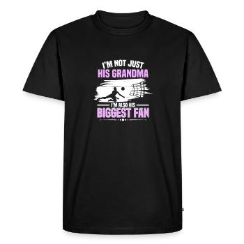 Grandmother Volleyball I'm His Grandma I'm His Big - Men's Premium Organic T-Shirt - black - Front - Nico (187cm)