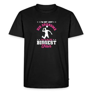 I'm His Grandma I'm His Biggest Fan Volleyball Gra - Men's Premium Organic T-Shirt - black - Front - Nico (187cm)