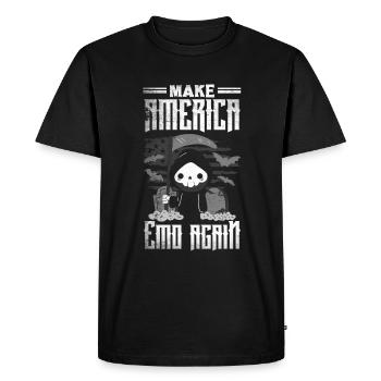 Emoticon Make America Emo Again Emocore Esthétique - T-shirt Premium bio Homme - noir - Devant - Nico (187cm)