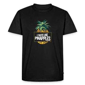 J’ai le goût des ananas Style de vie échangiste - T-shirt Premium bio Homme - noir - Devant - Nico (187cm)