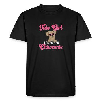 Chiweenie Chien - T-shirt Premium bio Homme - noir - Devant - Nico (187cm)