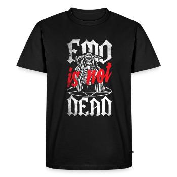 Emoticon Emo n’est pas mort Esthétique Emocore - T-shirt Premium bio Homme - noir - Devant - Nico (187cm)
