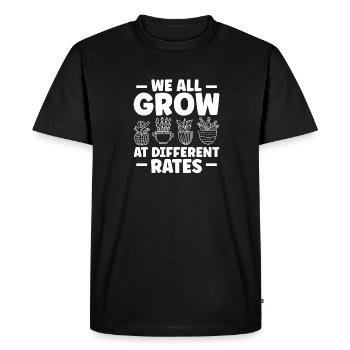 Nous grandissons tous à des rythmes différents Motivation Spruch - T-shirt Premium bio Homme - noir - Devant - Nico (187cm)