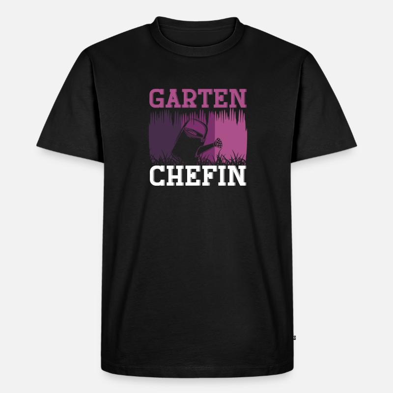 Garten Chefin - Männer Premium Bio T-Shirt - Schwarz