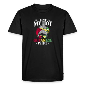 Guyana Flag Guyanese Guyana - Men's Premium Organic T-Shirt - black - Front - Nico (187cm)