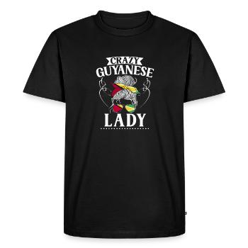 Guyana Flag Guyanese Guyana - Men's Premium Organic T-Shirt - black - Front - Nico (187cm)