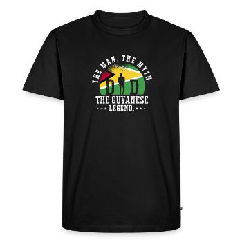 Guyana Flag Guyanais Guyanais - T-shirt Premium bio Homme - noir - Devant - Nico (187cm)