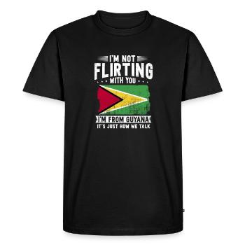 Guyana Flag Guyanais Guyanais - T-shirt Premium bio Homme - noir - Devant - Nico (187cm)