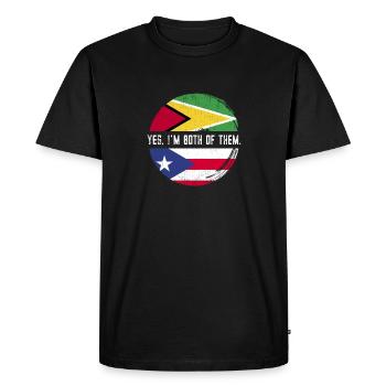 Guyana Flag Guyanese Guyana - Men's Premium Organic T-Shirt - black - Front - Nico (187cm)