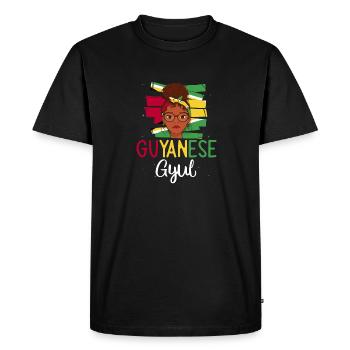 Guyana Flag Guyanese Guyana - Men's Premium Organic T-Shirt - black - Front - Nico (187cm)