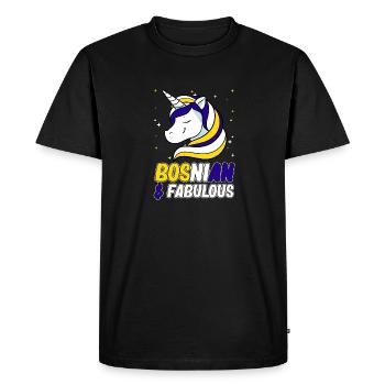 Bosnie-Herzégovine Drapeau Bosnie - T-shirt Premium bio Homme - noir - Devant - Nico (187cm)
