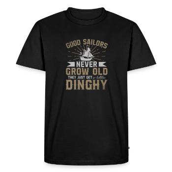 Good Sailors Never Grow Old They Just Get Little - Men's Premium Organic T-Shirt - black - Front - Nico (187cm)