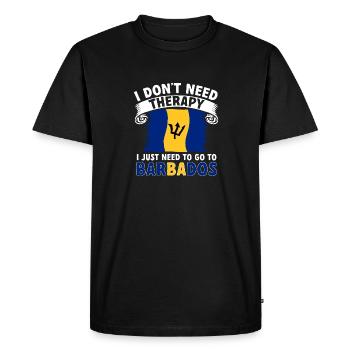 Barbados flag Barbadian bayan - Men's Premium Organic T-Shirt - black - Front - Nico (187cm)