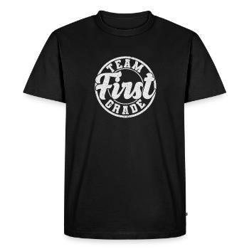 Team First Grade Enrollment First Day of School - Men's Premium Organic T-Shirt - black - Front - Nico (187cm)