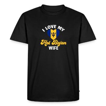Barbados flag Barbadian bayan - Men's Premium Organic T-Shirt - black - Front - Nico (187cm)