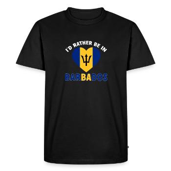 Barbados flag Barbadian bayan - Men's Premium Organic T-Shirt - black - Front - Nico (187cm)